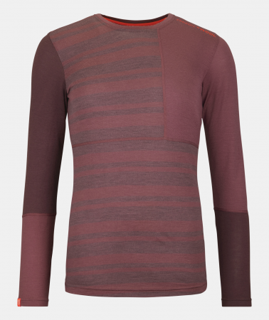 First Layere - Bluza de corp dama Ortovox - 185 Merino Rock N Wool - Mountain rose