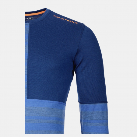 Bluza de corp barbati Ortovox - 185 Merino Rock N Wood Just blue [3]