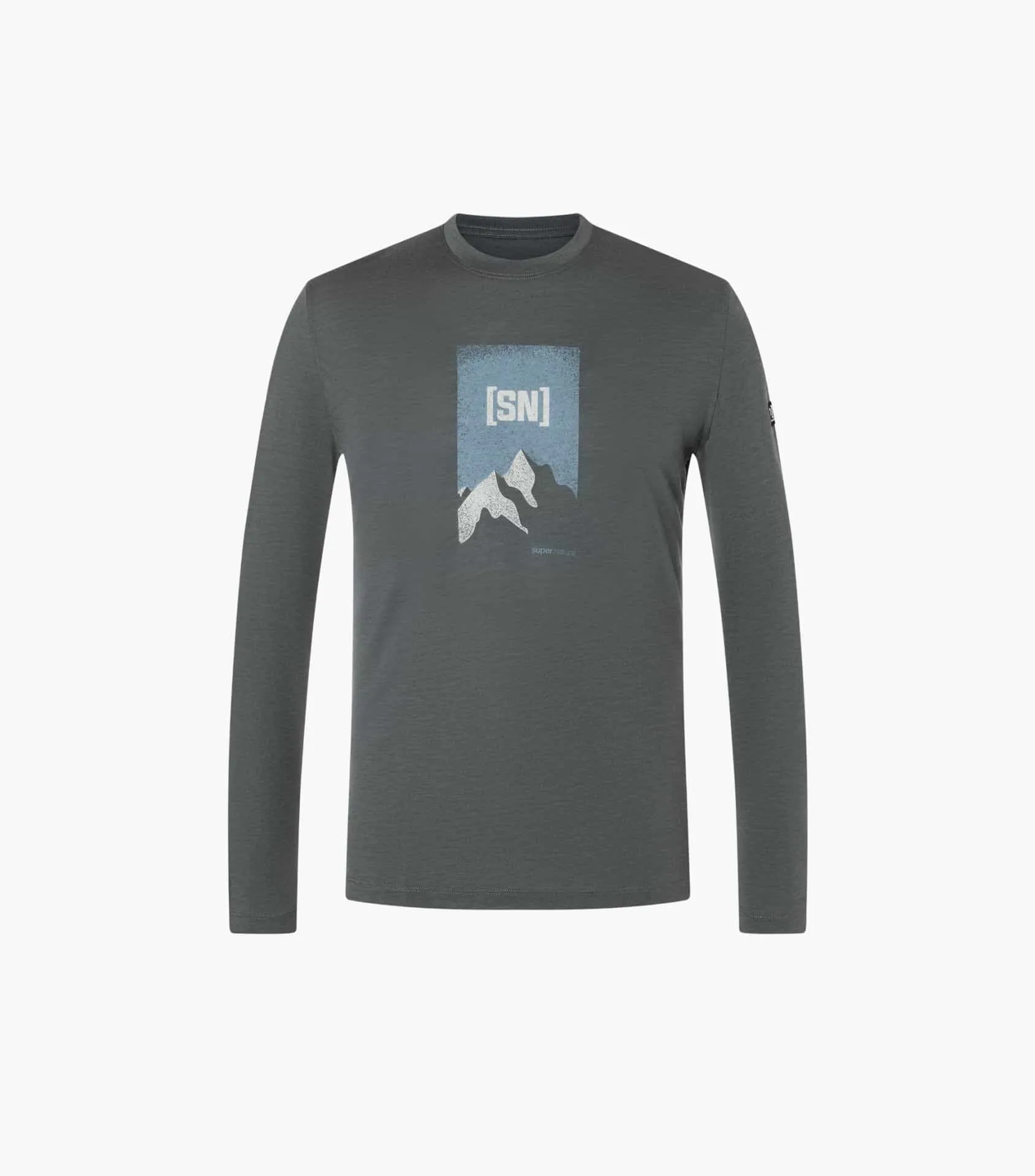 Bluza barbati SN Super.Natural M 2 PITCH LS Dark Shadow Melange/Flint Stone/Feather Grey [3]