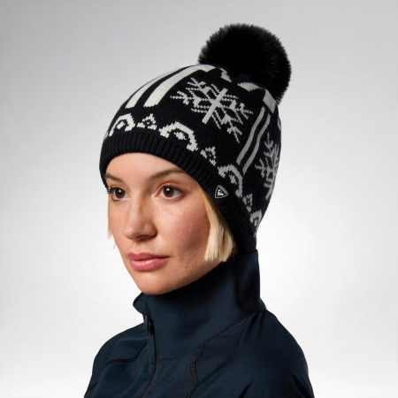 Caciula dama Rossignol W Snowdazzle pompom beanie Black [1]