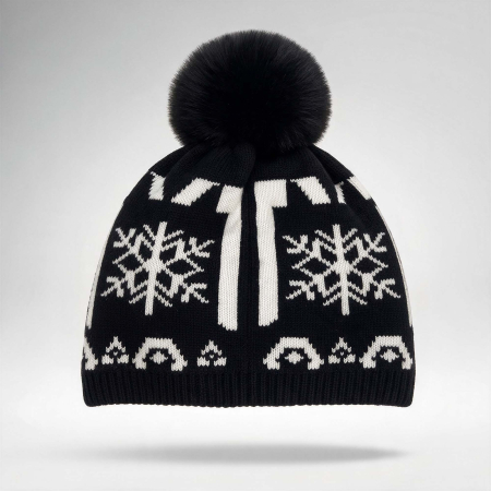 Caciula dama Rossignol W Snowdazzle pompom beanie Black [2]