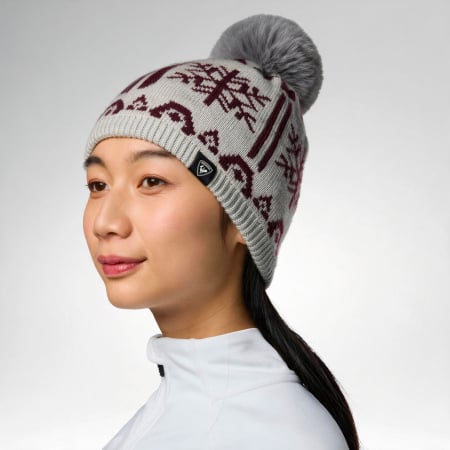 Femei - Caciula dama Rossignol W Snowdazzle pompom beanie Silver cloud