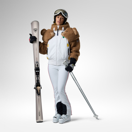 Geaca schi dama Rossignol JCC - W Teddy hoodie jacket White [5]