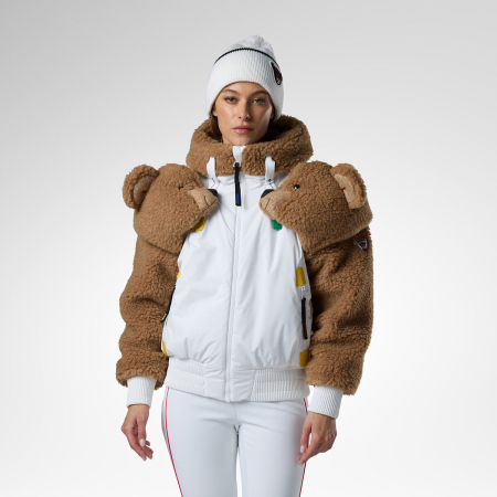 Designed by JC de Castelbajac - Geaca schi dama Rossignol JCC - W Teddy hoodie jacket White