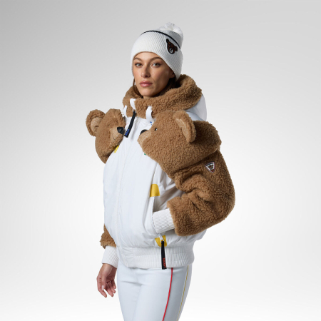 Geaca schi dama Rossignol JCC - W Teddy hoodie jacket White [1]