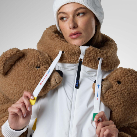 Geaca schi dama Rossignol JCC - W Teddy hoodie jacket White [3]