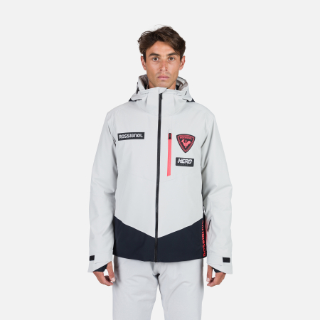 Geci schi si snowboard - Geaca schi barbati Rossignol HERO BLACKSIDE Soft Grey