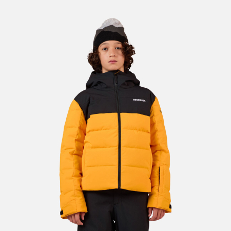 Geci ski copii - Geaca schi copii Rossignol BOY SIZ QUILTED Saffron Yellow