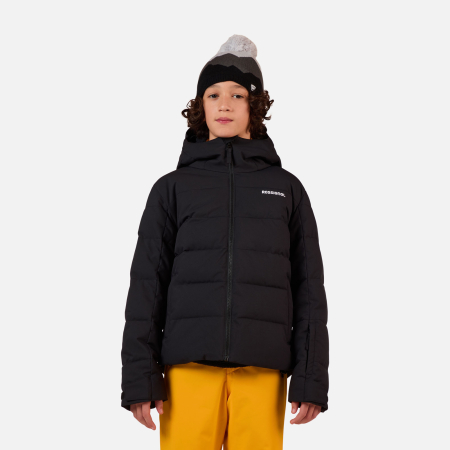 Geci ski copii - Geaca schi copii Rossignol BOY SIZ QUILTED Black
