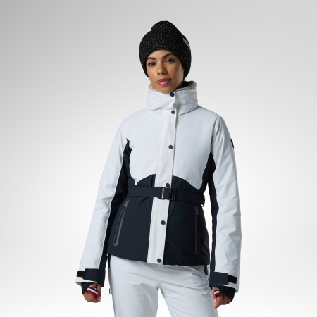 Geci ski - Geaca schi dama Rossignol W Snowdazzle belted - Black/white
