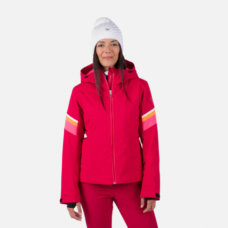 Femei - Geaca schi dama Rossignol W STRAWPILE Ruby red