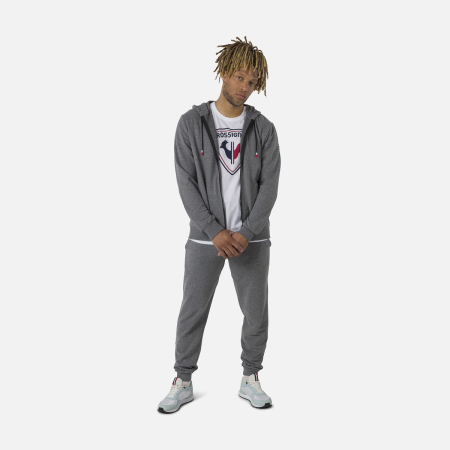 Hanorac barbati Rossignol LOGO SWEAT FZ HOOD FL - Heather grey [7]