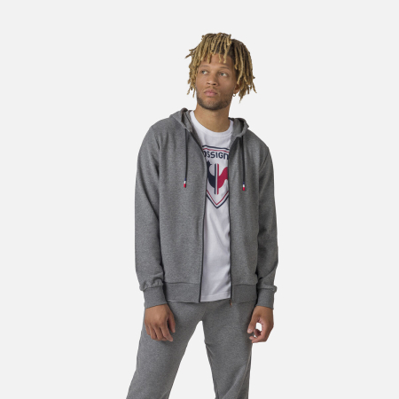 Hanorac barbati Rossignol LOGO SWEAT FZ HOOD FL - Heather grey [2]