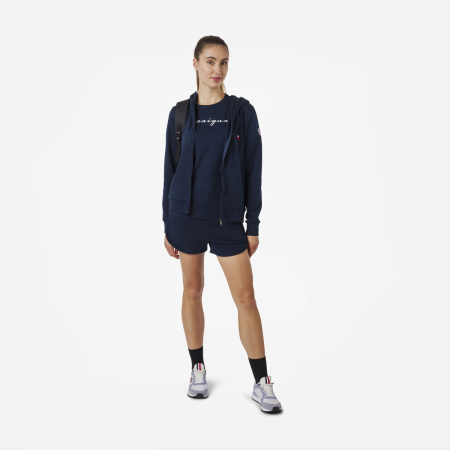 Hanorac dama Rossignol W LOGO SWEAT FZ HOOD FL - Dark Navy [7]