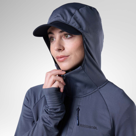Hanorac dama Rossignol W TEXTURED HOODIE MID LAYER - Turbulence [3]