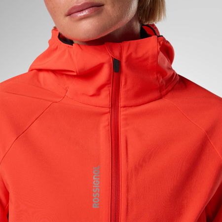 Jacheta dama Rossignol - W Venon wind hoodie - Neon red [2]