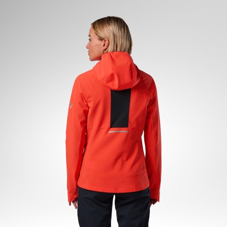 Jacheta dama Rossignol - W Venon wind hoodie - Neon red [1]
