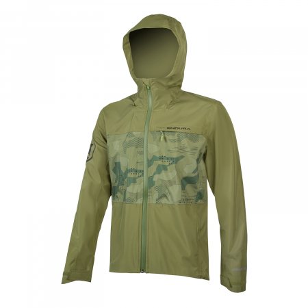 Jachete ciclism - Jacheta impermeabila barbati Endura SINGLE TRACK WATERPROOF II Green Olive