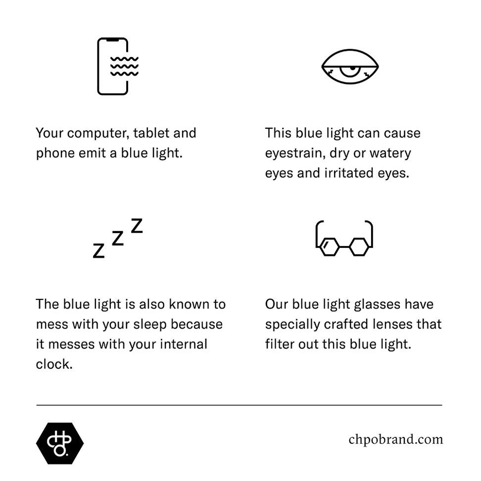 Ochelari blue light CHPO Liam - Gold / transparent mirror [3]