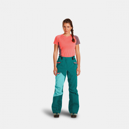 Pantaloni dama Hardshell Ortovox WESTALPEN 3L DERMIZAX NX - pacific green [3]