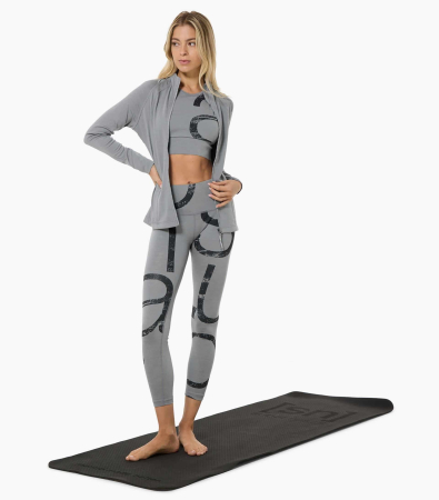 Pantaloni de corp dama SN super.natural W CAPITAL LOGO TIGHTS Cashmere Grey Melange/Jet Black [2]