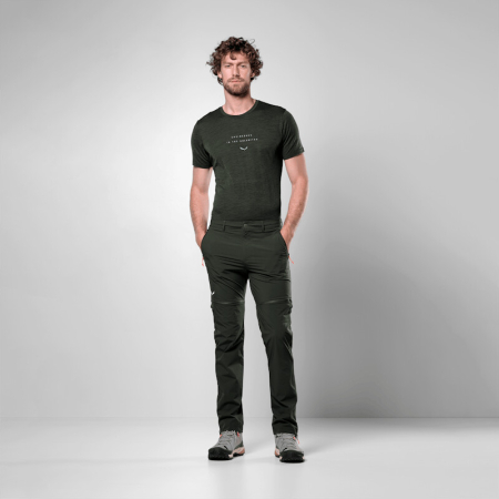 Pantaloni Salewa PUEZ TALVENO DURASTRETCH 2IN1 Verde inchis [2]