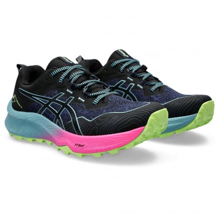 Incaltaminte - Pantofi alergare dama Asics - GEL TRABUCO 11 - Black/Gris blue