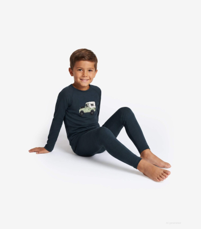 Set bluza cu pantaloni pentru copii SN Super.Natural K TUNDRA175 DOG EXCURSION BLUEBERRY/VARIOUS [3]