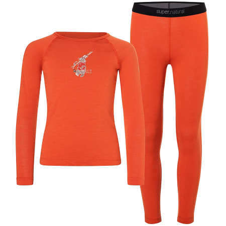 Copii - Set bluza cu pantaloni pentru copii SN Super.Natural TUNDRA175 SKI BUNNY Chilli/Various