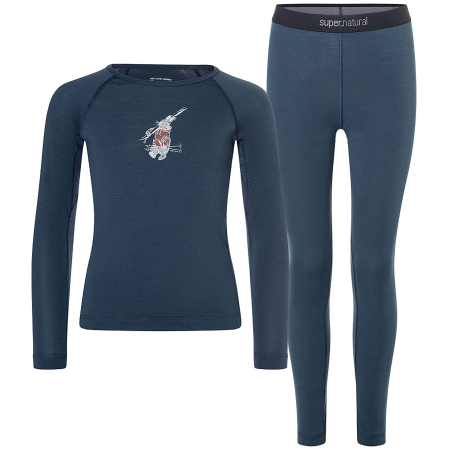 Copii - Set bluza cu pantaloni pentru copii SN Super.Natural TUNDRA175 SKI BUNNY Blueberry/Various