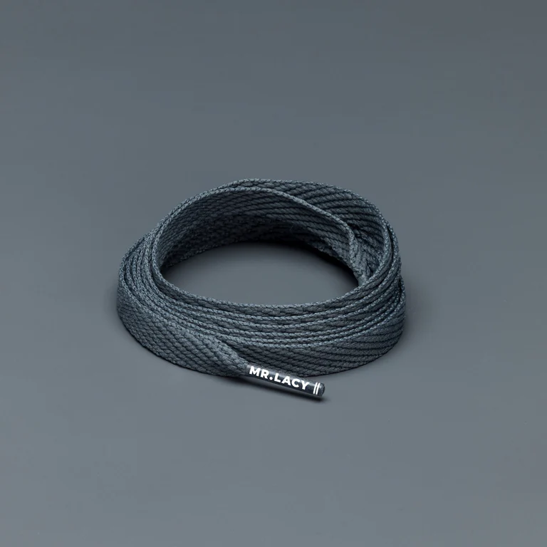 Sireturi Mr. Lacy - Sireturi Mr. Lacy FLATTIES Dark Grey 130CM