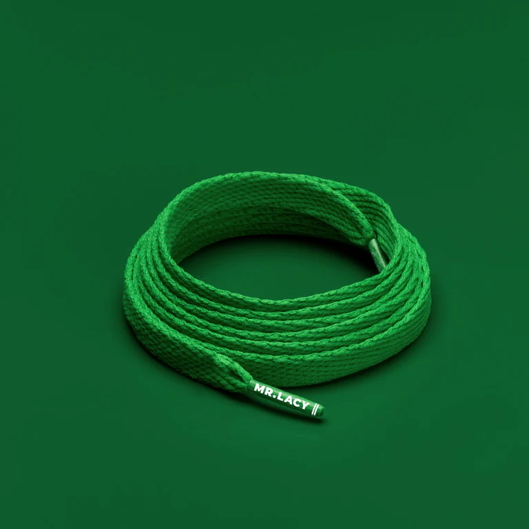 Sireturi Mr. Lacy - Sireturi Mr. Lacy FLATTIES Kelly Green 130CM
