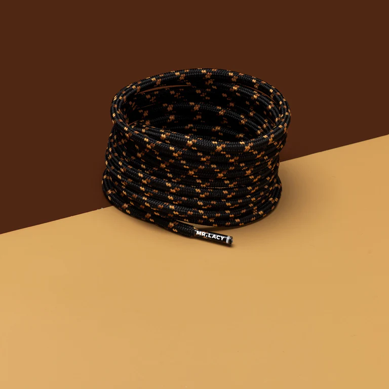 Sireturi Mr. Lacy - Sireturi Mr. Lacy ROUND 150CM Black/Brown/Light Brown