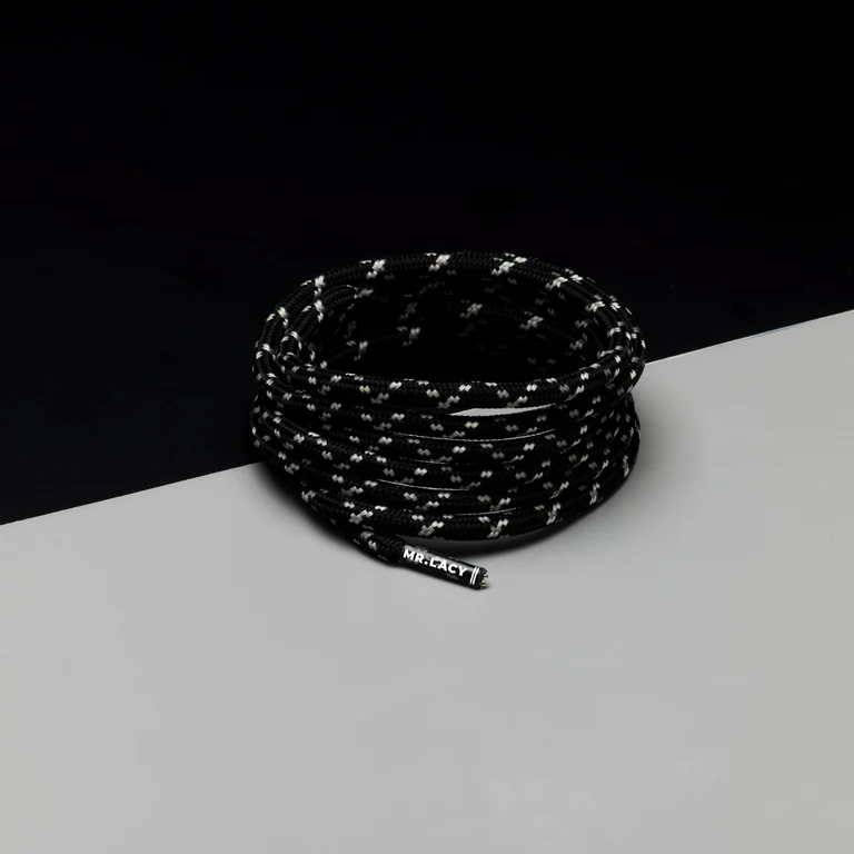 Sireturi Mr. Lacy - Sireturi Mr. Lacy ROUND 150CM Black/Grey/Light Grey