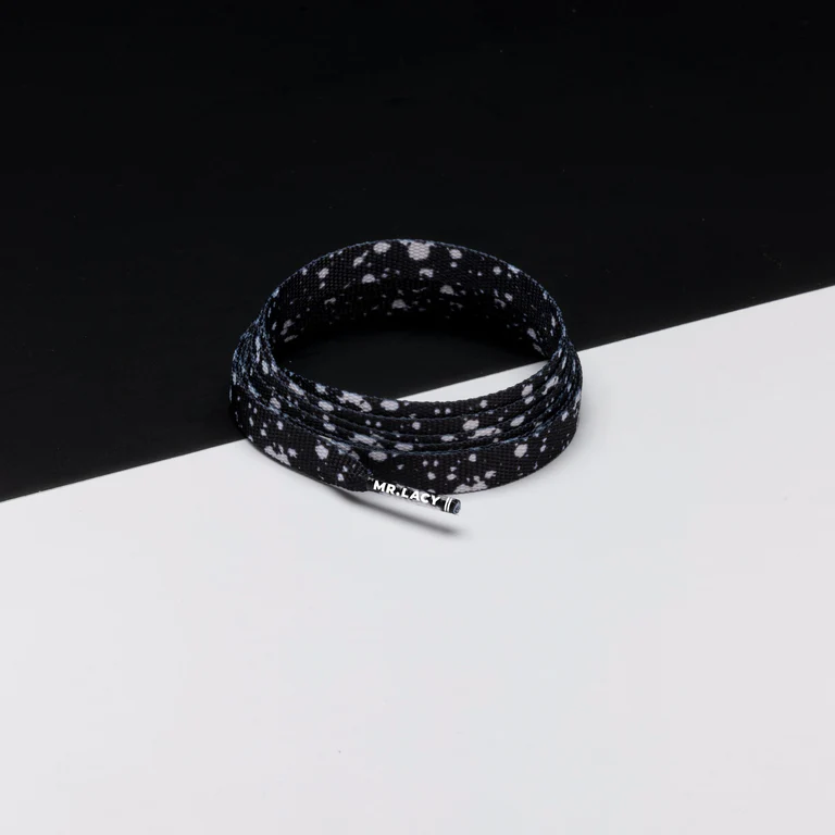 Sireturi Mr. Lacy - Sireturi Mr. Lacy PRINTIES 130CM Cement Black/White