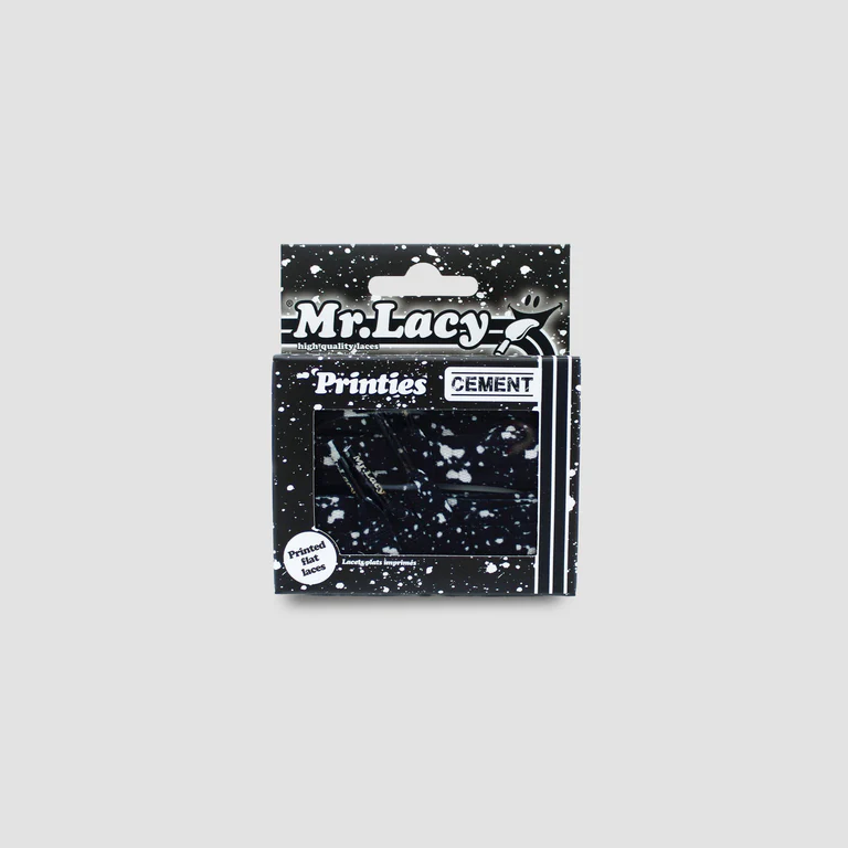 Sireturi Mr. Lacy PRINTIES 130CM Cement Black/White [1]