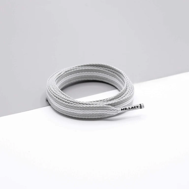 Sireturi Mr. Lacy - Sireturi Mr. Lacy STRIPIES 130CM Grey White
