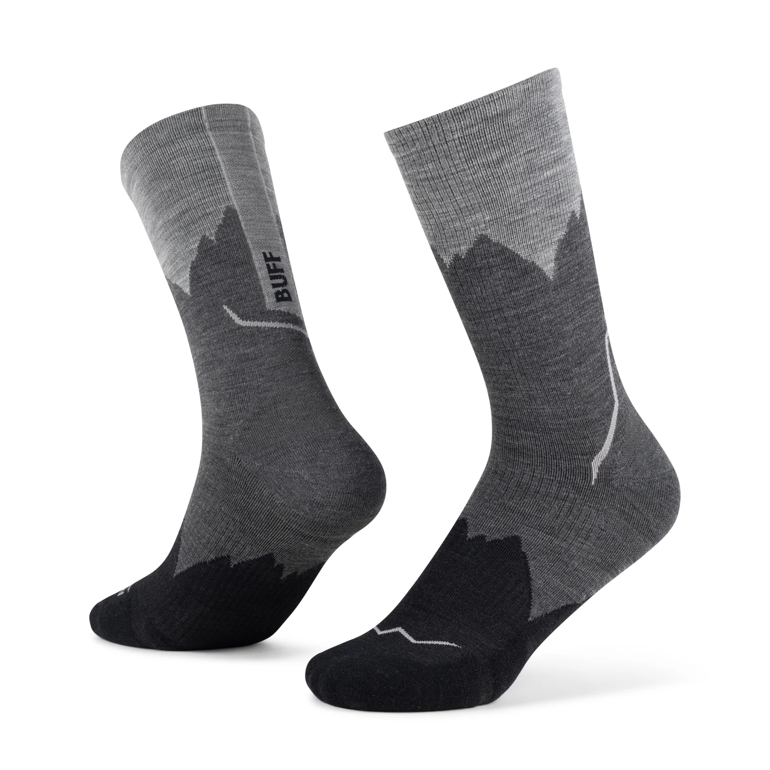 Produse BUFF - Sosete Buff Light Wool Merino Crew - LWC3 BLACK