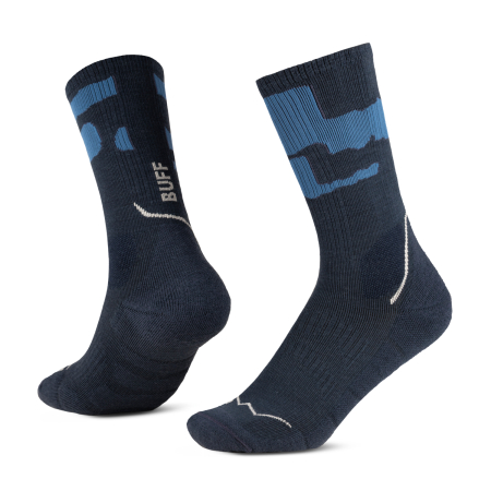 Produse BUFF - Sosete Buff Midweight Wool Merino Crew - MWC2 NIGHT BLUE