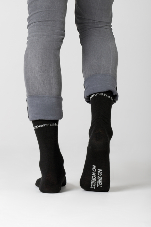 Sosete SN Super.Natural  ALL DAY SOCKS 2-PACK Jet Black/Vapor Grey [1]