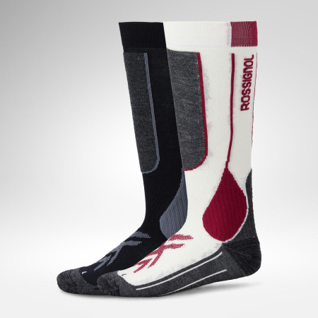Accesorii - Set Sosete schi barbati Rossignol Essential 2 pack ski socks White