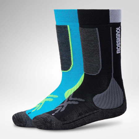 Copii - Set Sosete schi copii Jr Rossignol Essential 2 pack ski socks Black