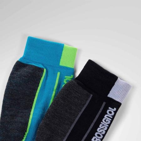 Set Sosete schi copii Jr Rossignol Essential 2 pack ski socks Black [2]