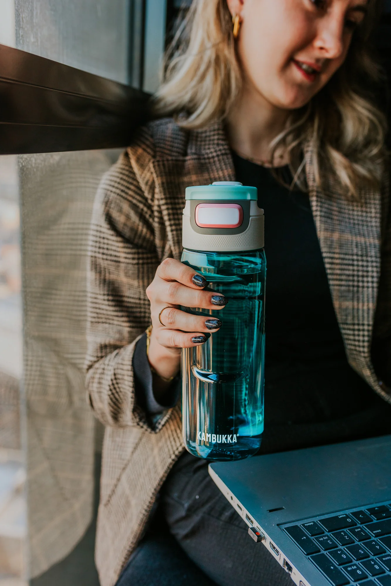 Sticla apa Kambukka Elton Tritan, Fara BPA, Capac Snapclean® 3in1, 750 ml Emerald [4]