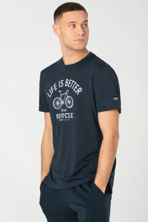 Tricouri drumetie - Tricou barbati cu merino SN-SUPERNATURAL - M BETTER BIKE - Blueberry/Vapor Grey