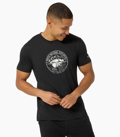 Tricouri - Tricou barbati cu merino SN-SUPERNATURAL - M EXPLORING TEE - Jet Black/Feather Grey