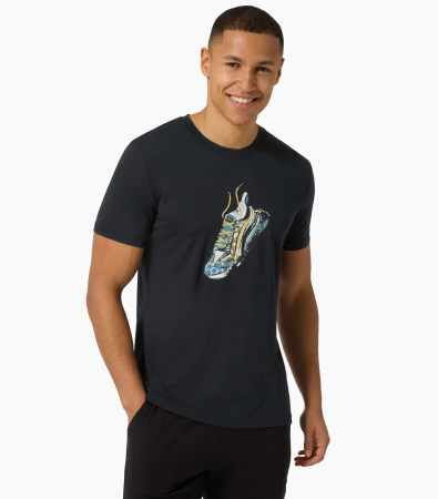 Tricouri - Tricou barbati cu merino SN-SUPERNATURAL M FLASHY SNEAKER TEE - Jet Black/Various