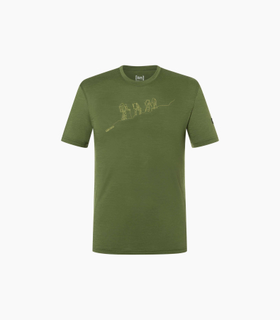 Tricou barbati cu merino SN-SUPERNATURAL M HIKING TEE - Chive/Dried Tobacco [1]