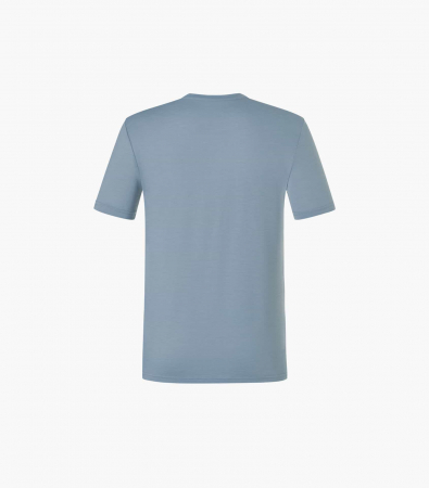 Tricou barbati cu merino SN-SUPERNATURAL - M LANDI - Flint Stone/Heather Blue [2]