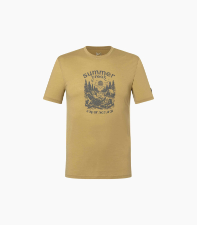 Tricou barbati cu merino SN-SUPERNATURAL M SUMMER BREAK TEE - Sahara/Cashmere Grey Melange [1]